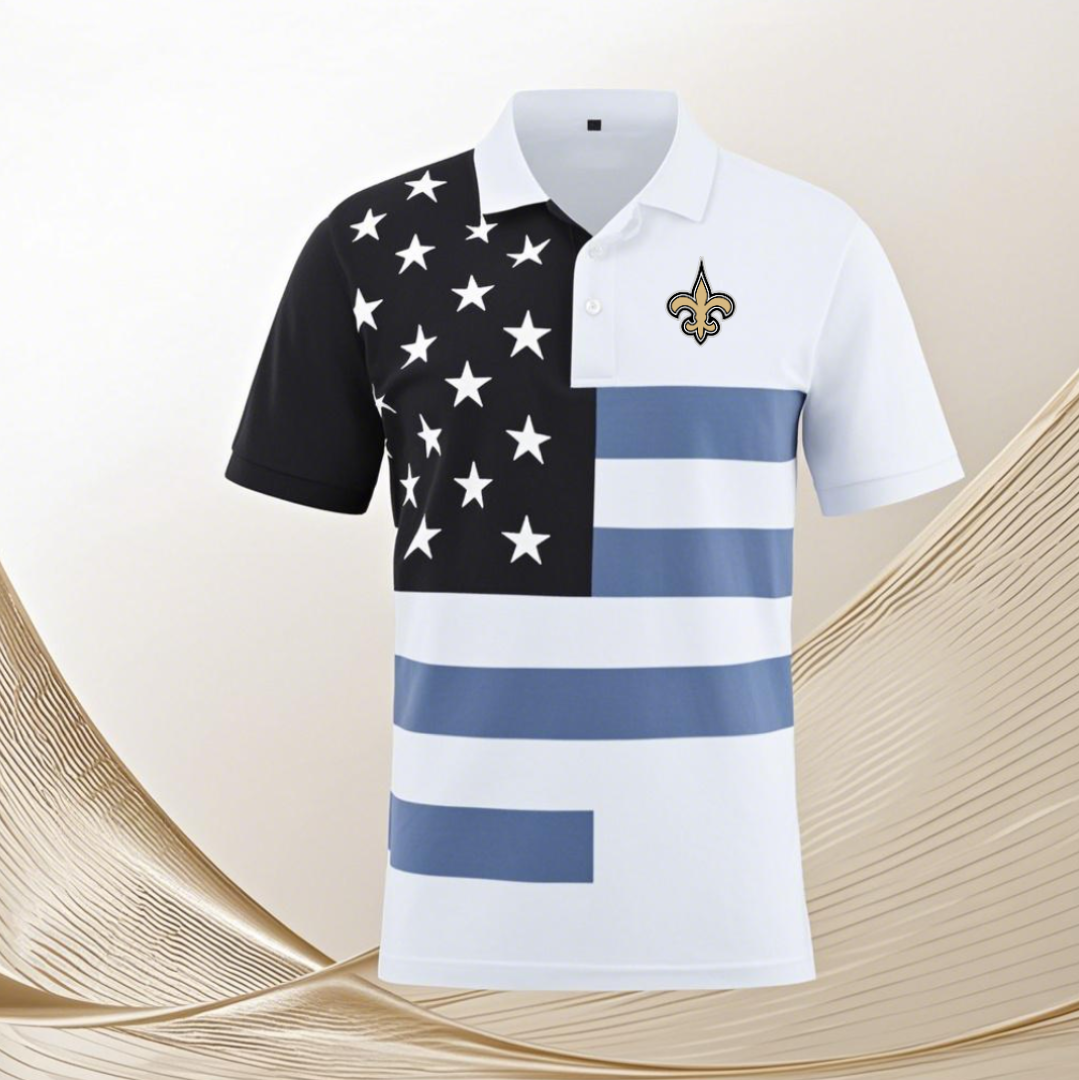 New Orleans Saints white 21 Men 2025 NFL polo T shirt